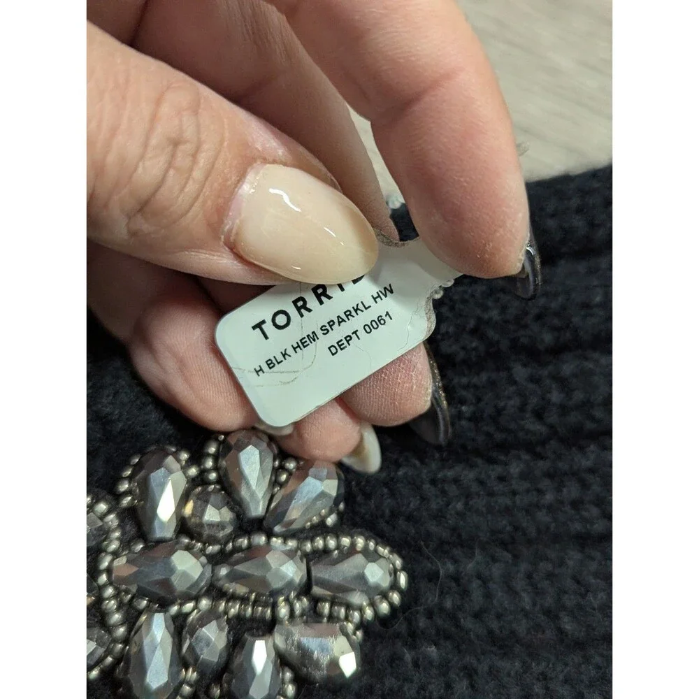 Torrid‎ NWT Black Knit Headband with Gemstones